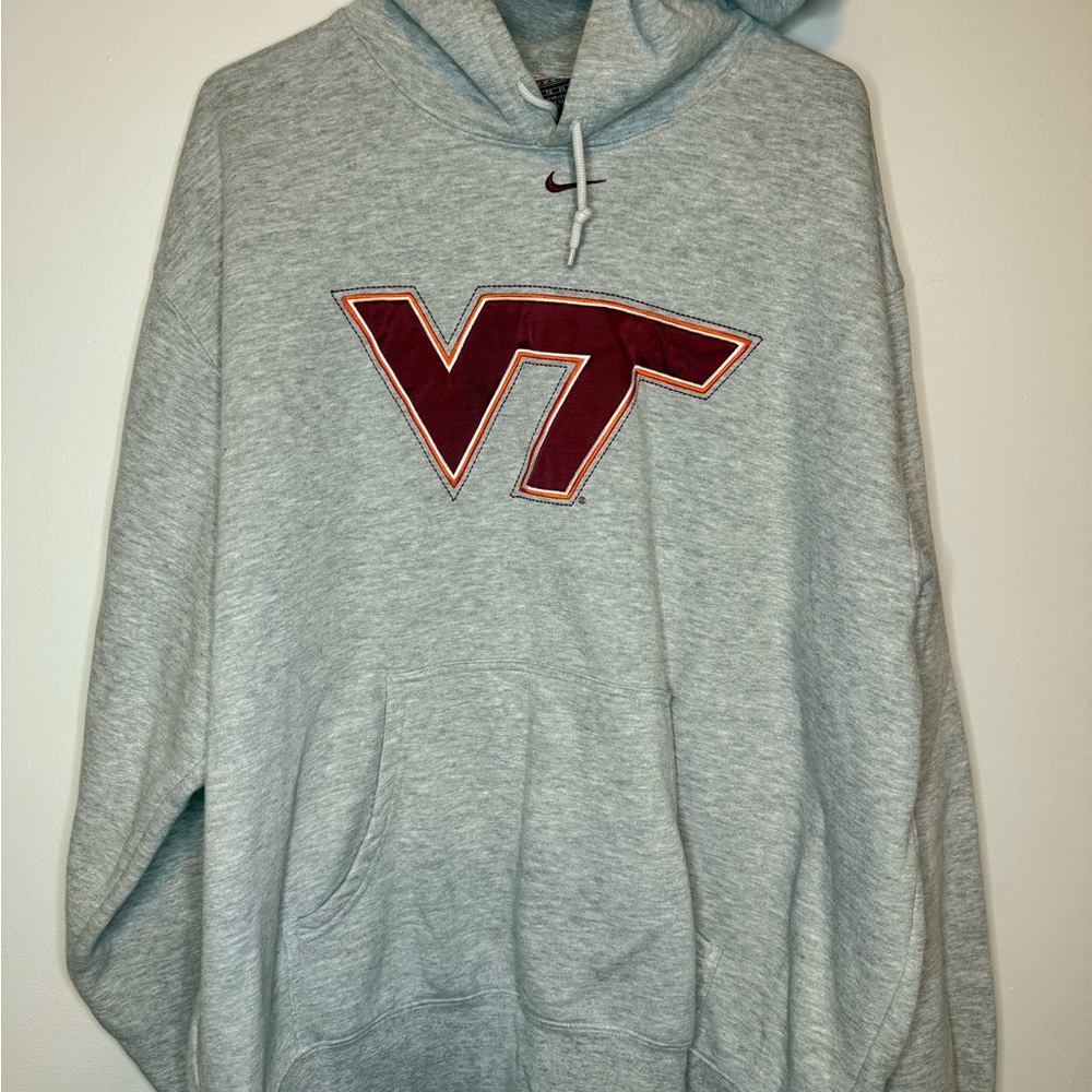 Nike Gray Hoodie with Maroon VT Logo